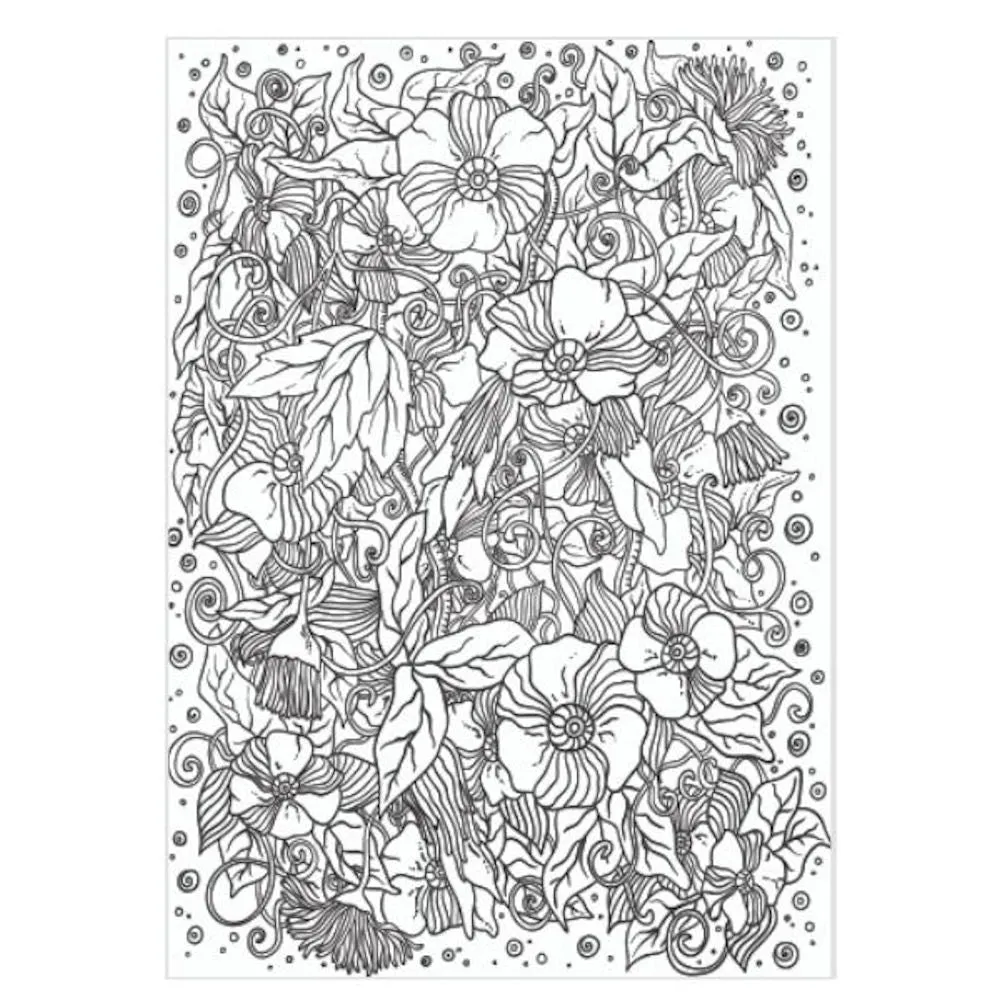 A4 Advanced Colouring Book - Assorted Detailed Designs Intricate Patterns High Quality Paper Relaxing Art Therapy