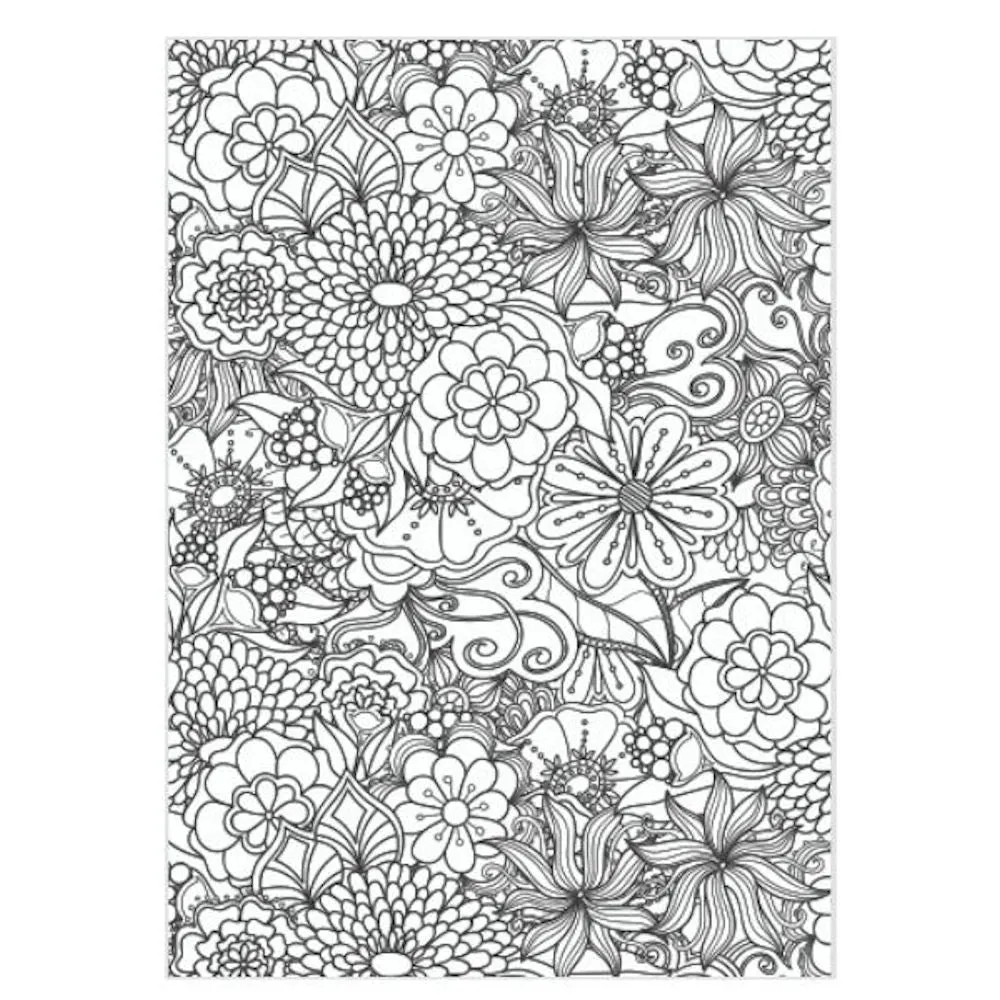 A4 Advanced Colouring Book - Assorted Detailed Designs Intricate Patterns High Quality Paper Relaxing Art Therapy