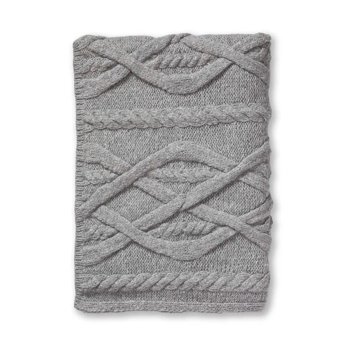 Alicia Adams Alpaca Buckley Throw in Light Grey