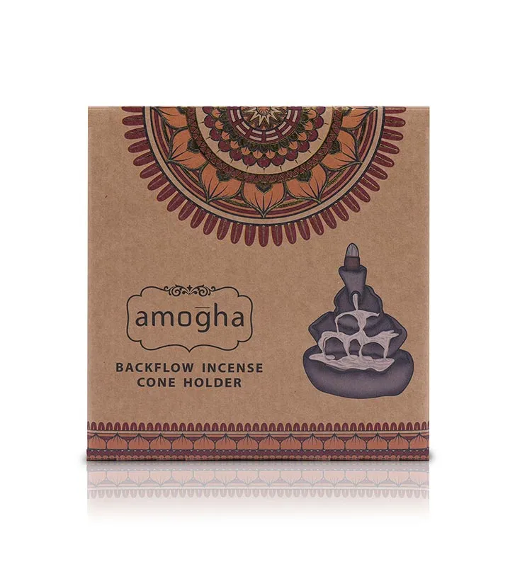 Amogha Backflow Incense Cone Holder | Multiple Designs | 6 x 6 x 5 inches