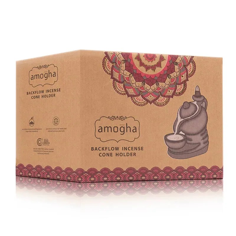 Amogha Backflow Incense Cone Holder | Multiple Designs | 6 x 6 x 5 inches