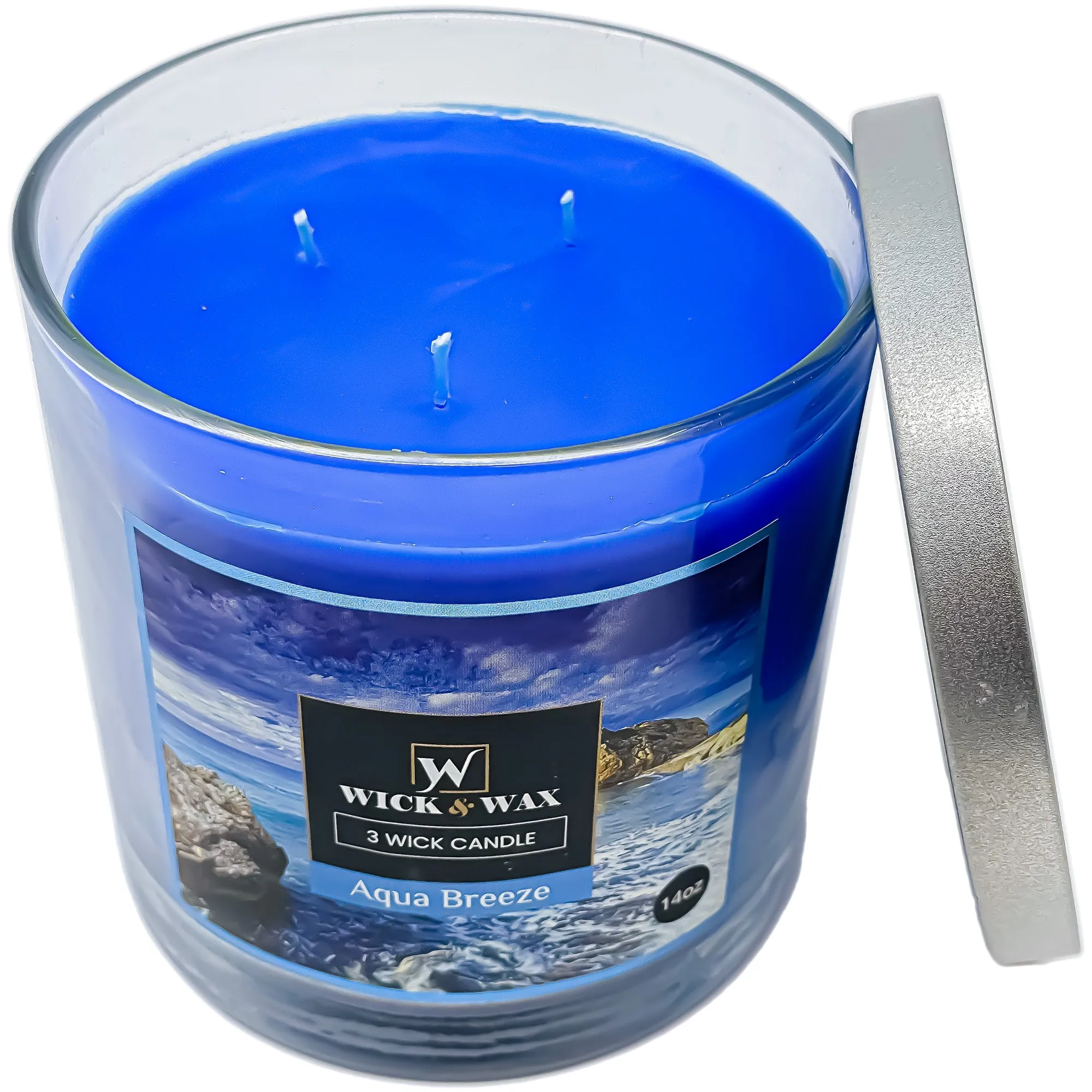 Aqua Breeze Scented Jar Candle (3-wick) - 14oz.