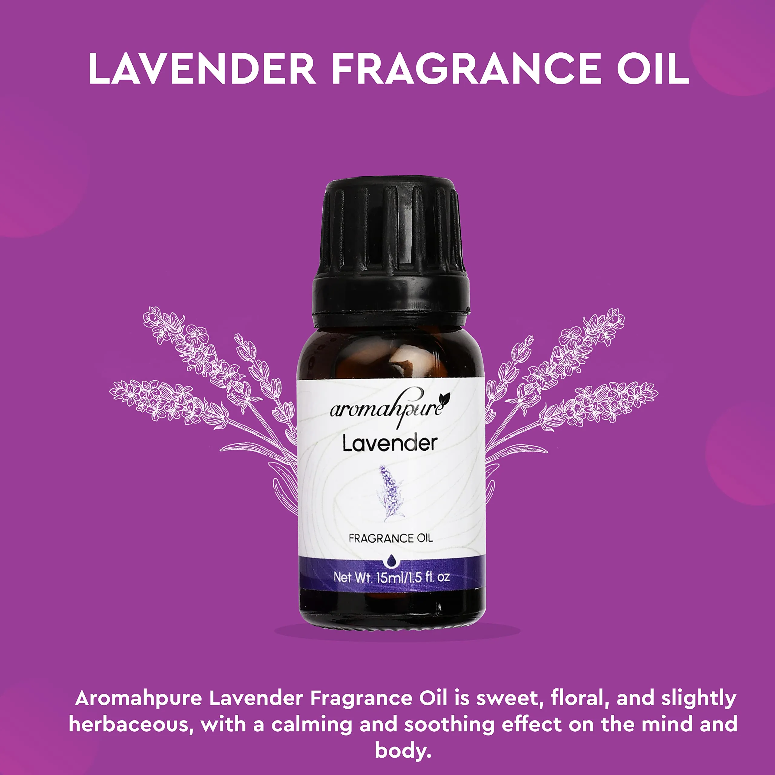 Aromahpure Fragrance Oil |30 ml|Pack of 2|Lavender, Sandalwood Aroma Oil for Home Fragrance|Best for Aromatherapy|Helps in concentration & meditation|Used in Diffusers, Candles, Air Fresheners, Soaps.