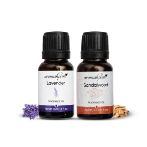 Aromahpure Fragrance Oil |30 ml|Pack of 2|Lavender, Sandalwood Aroma Oil for Home Fragrance|Best for Aromatherapy|Helps in concentration & meditation|Used in Diffusers, Candles, Air Fresheners, Soaps.