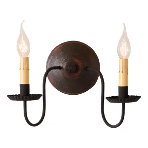 Ashford Wall Sconce in Espresso with Salem Brick