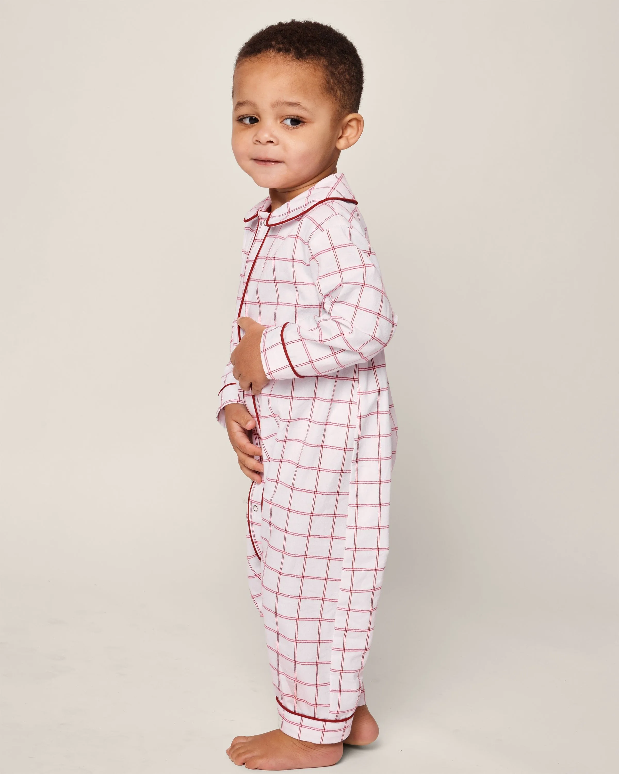 Baby's Twill Cambridge Romper | Garnet Tattersall