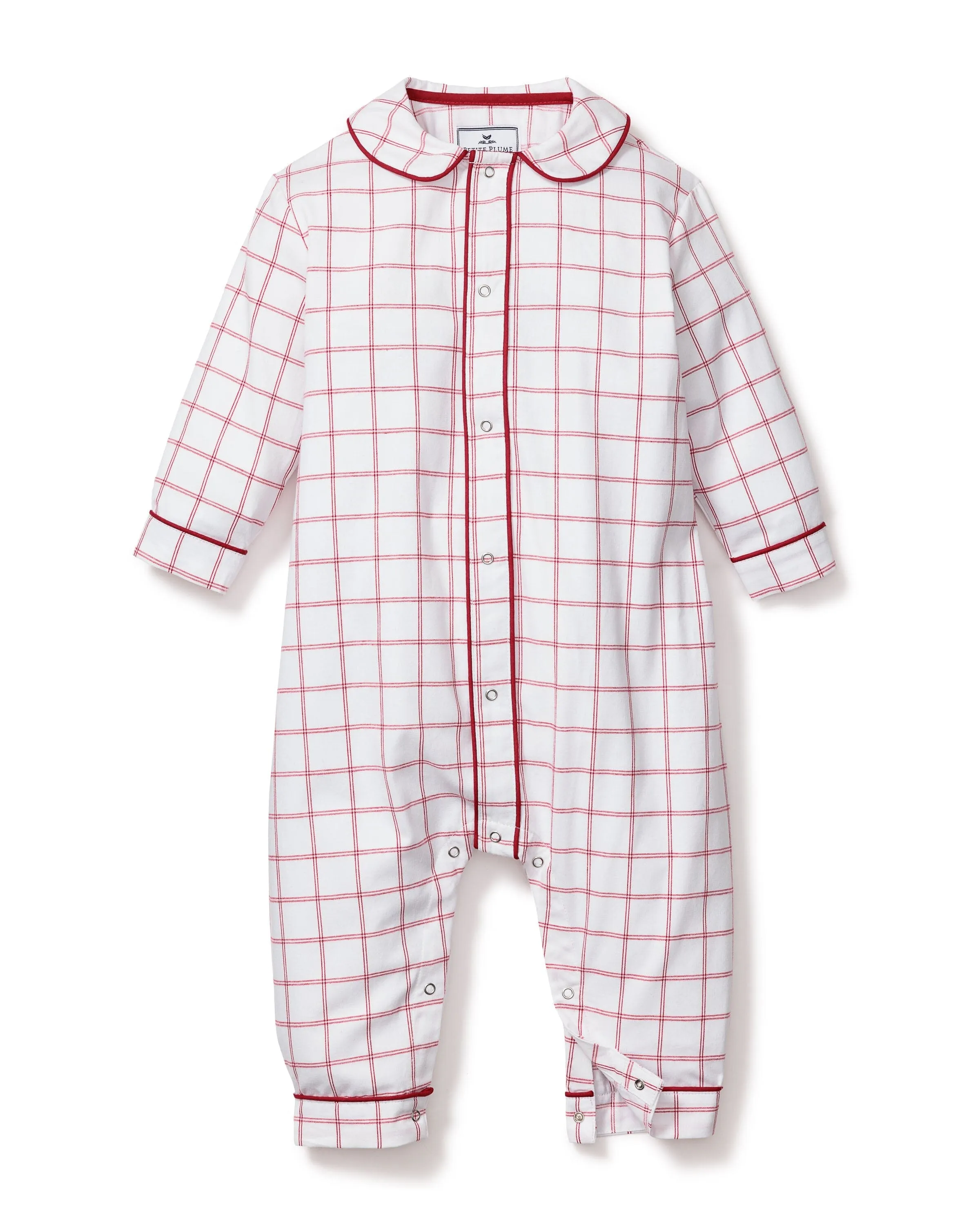 Baby's Twill Cambridge Romper | Garnet Tattersall