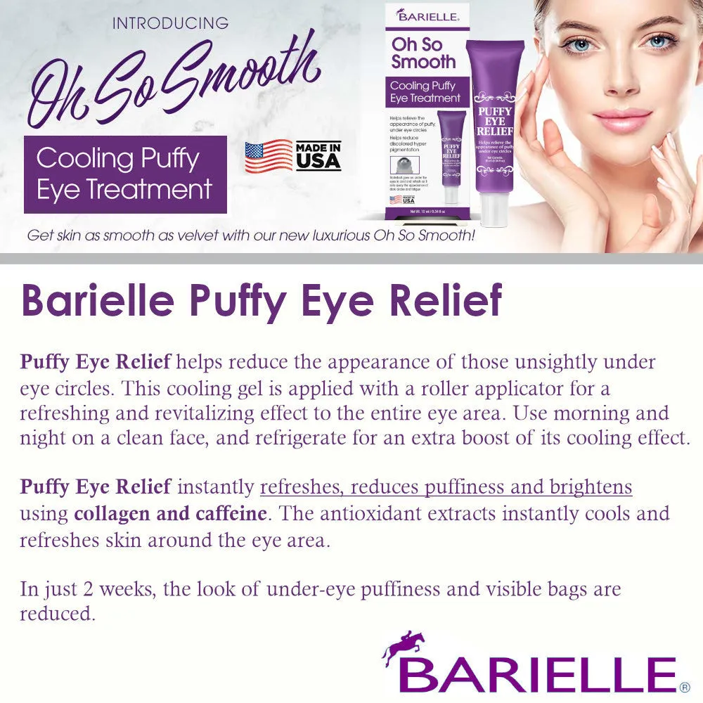 Barielle Oh So Smooth Cooling Puffy Eye Treatment .34 oz.