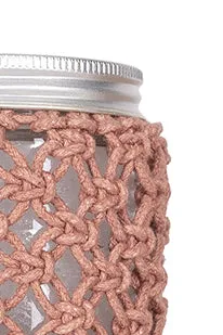 Classic Rose Hand-Knotted Candle Jar