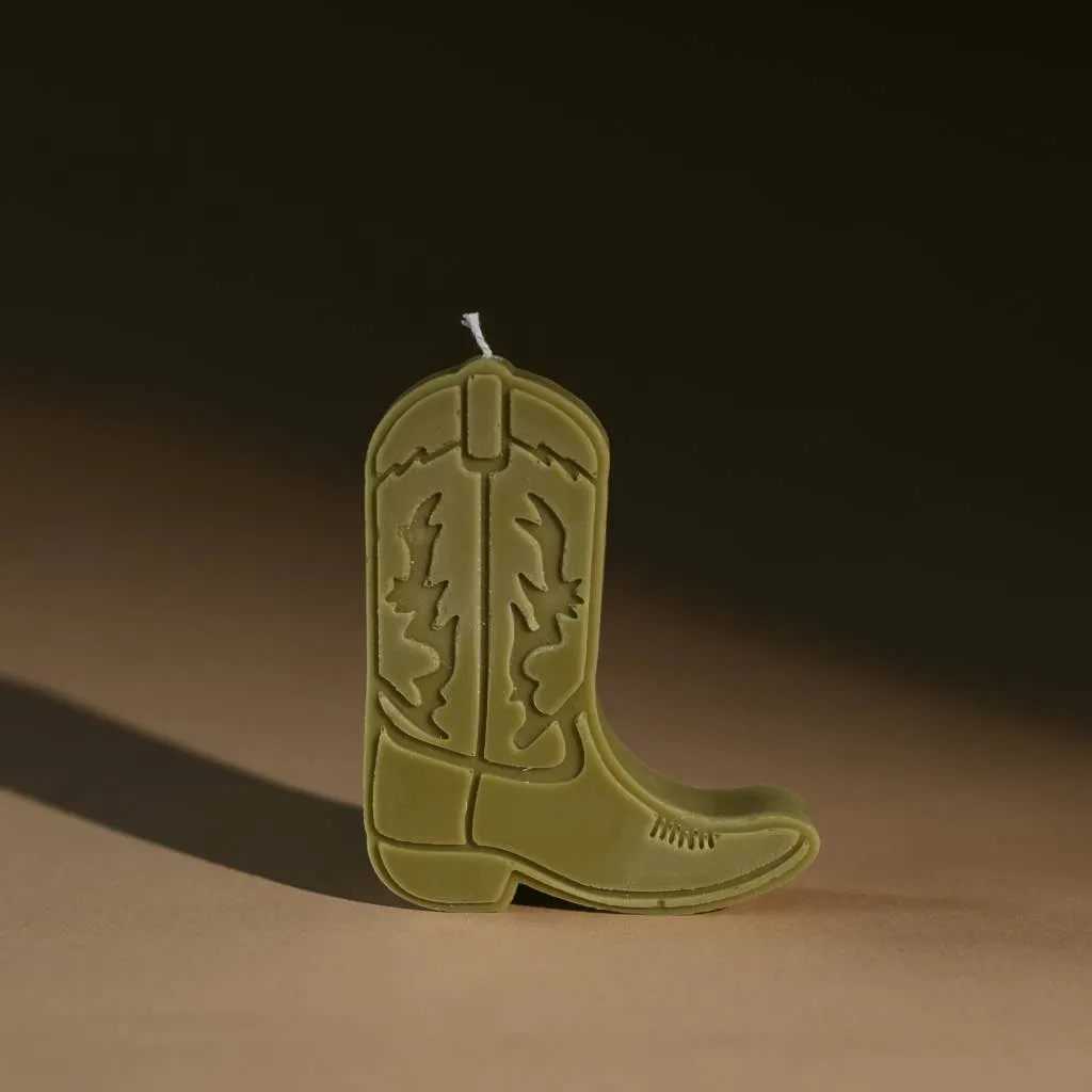 Cowboy Nashville Boot Shape Candle