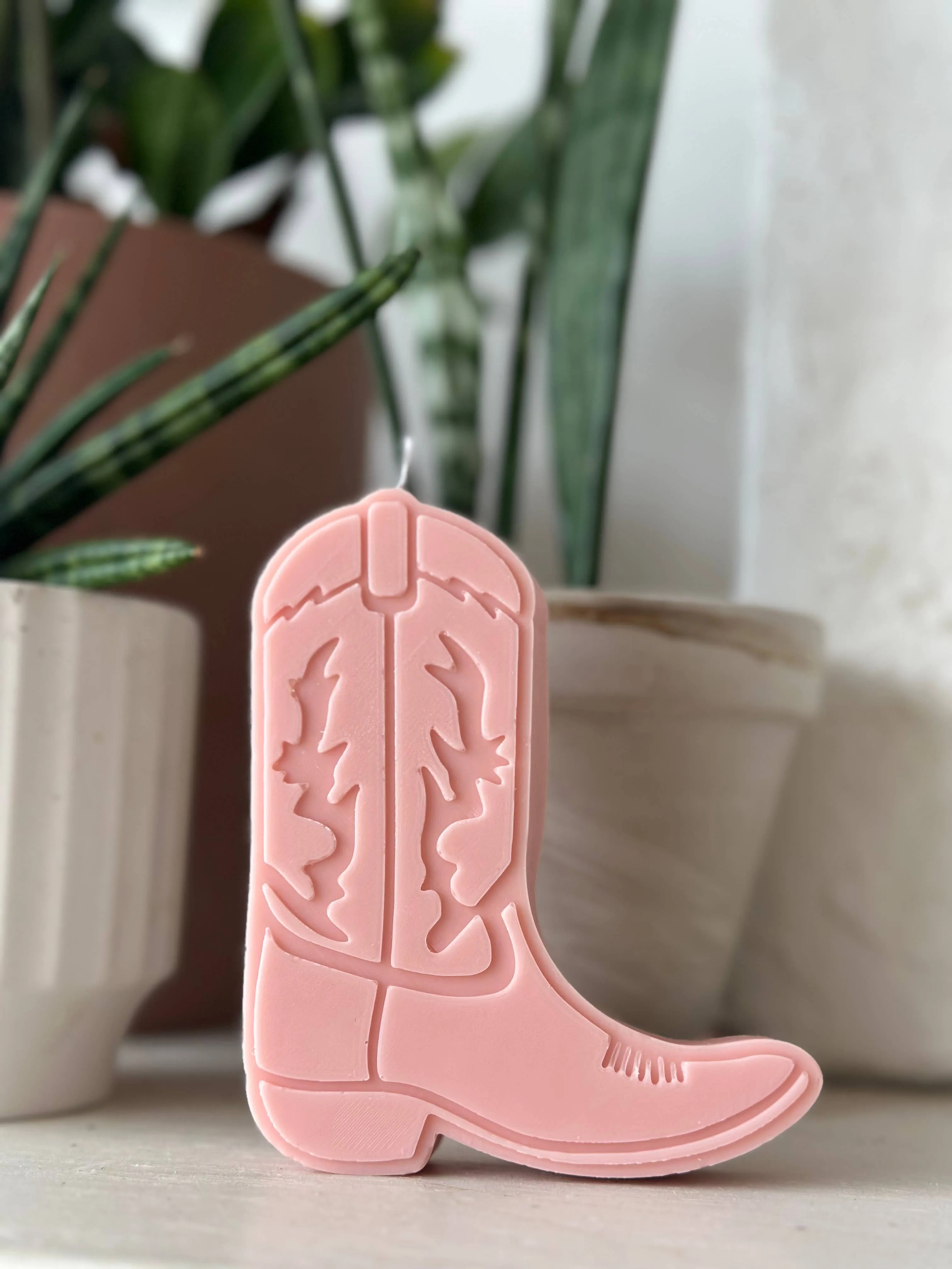 Cowboy Nashville Boot Shape Candle