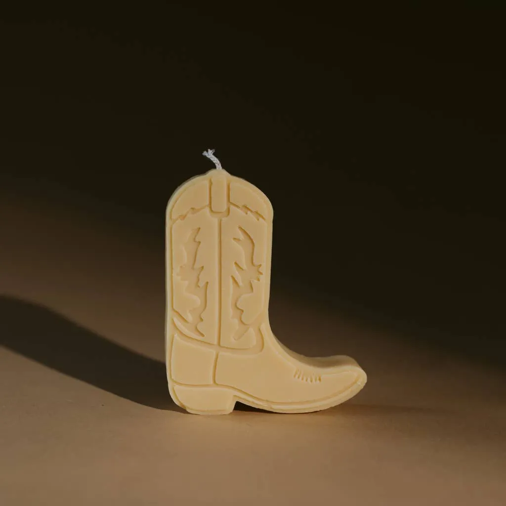 Cowboy Nashville Boot Shape Candle