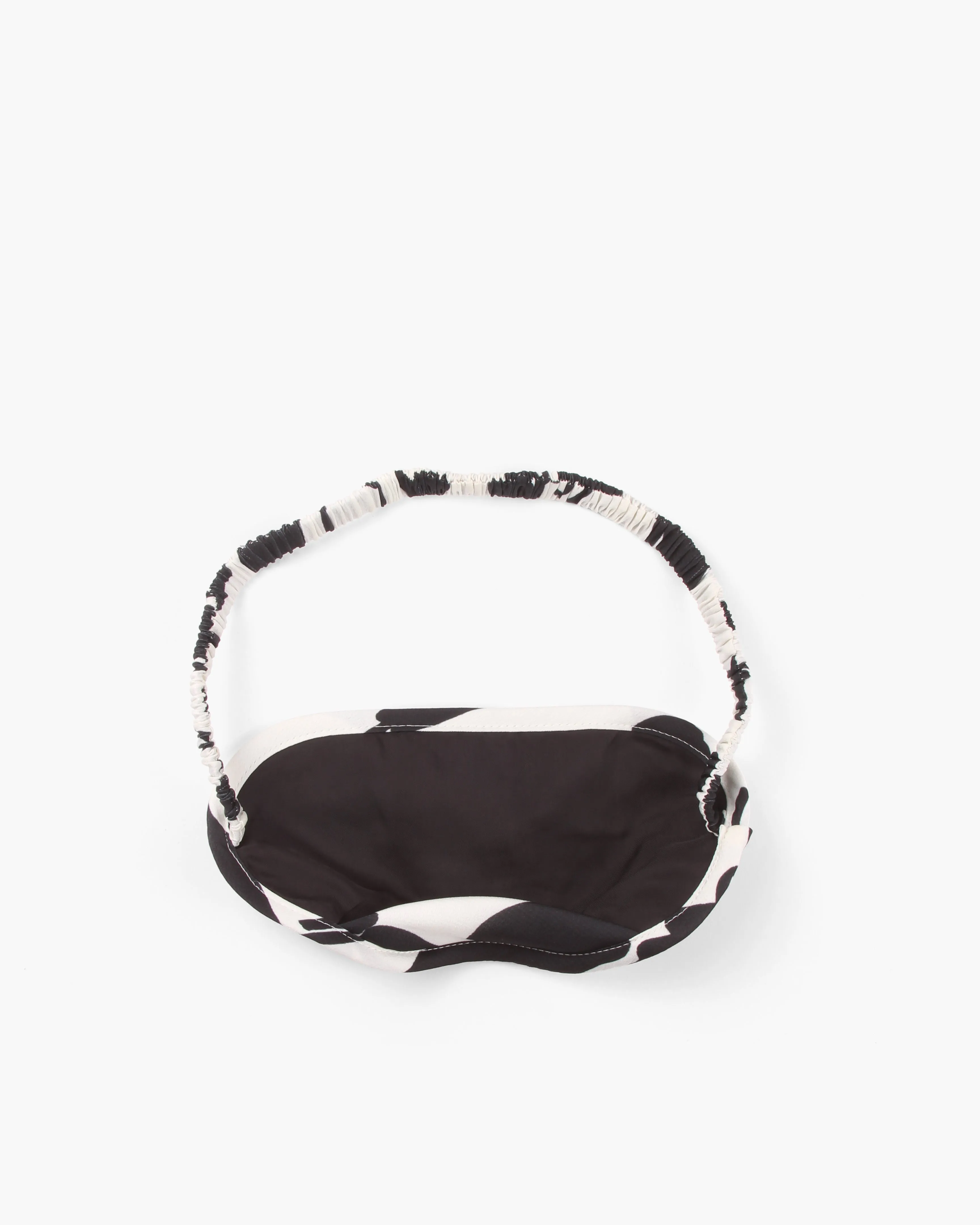 Eye Mask Crepe Print Black   White