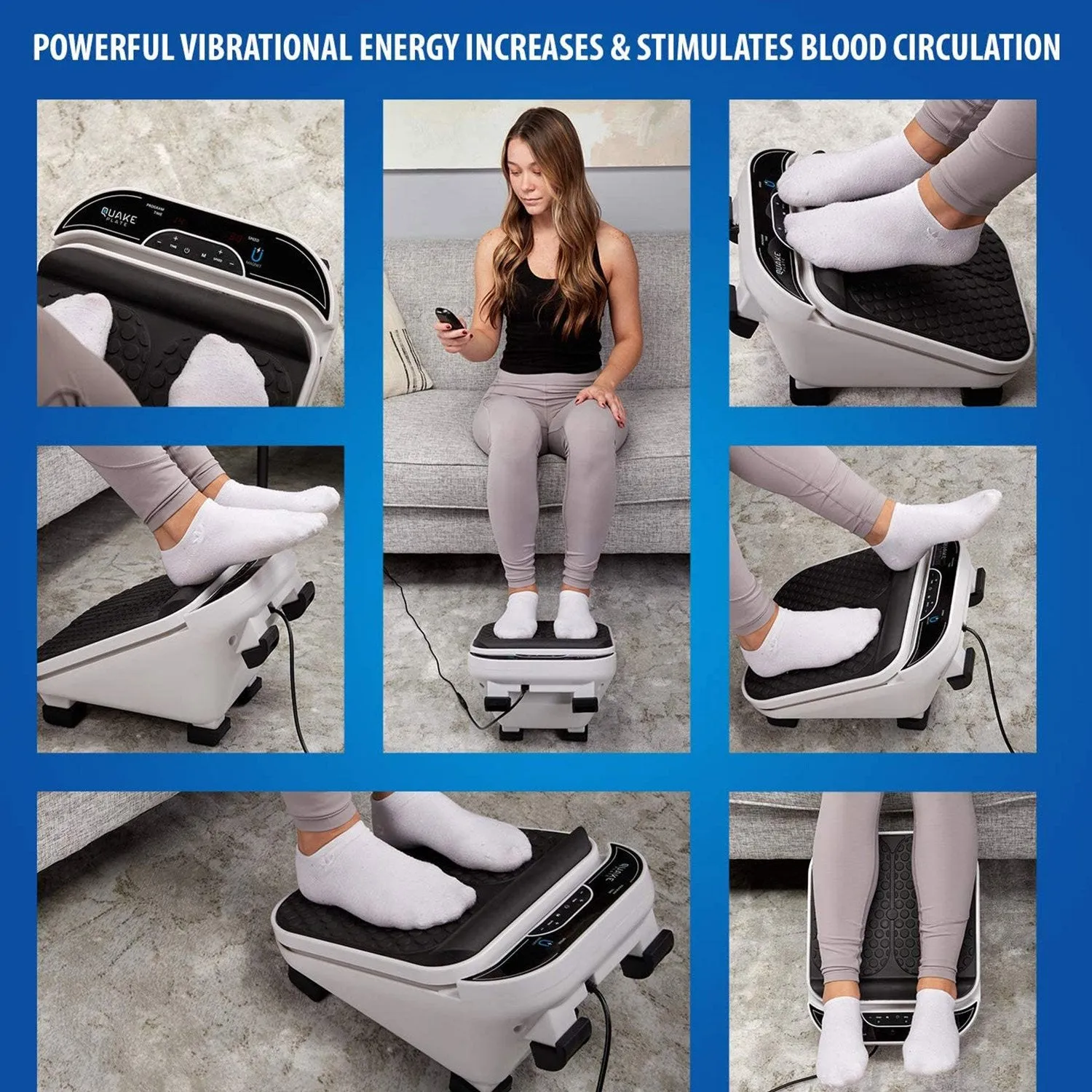 Foot Muscle Massager by Quake Plate High RPM Oscillating Deep Tissue Foot Massager