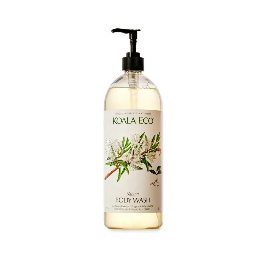 Koala Eco Natural Body Wash - Australian Rosalina & Peppermint Essential Oil 1L