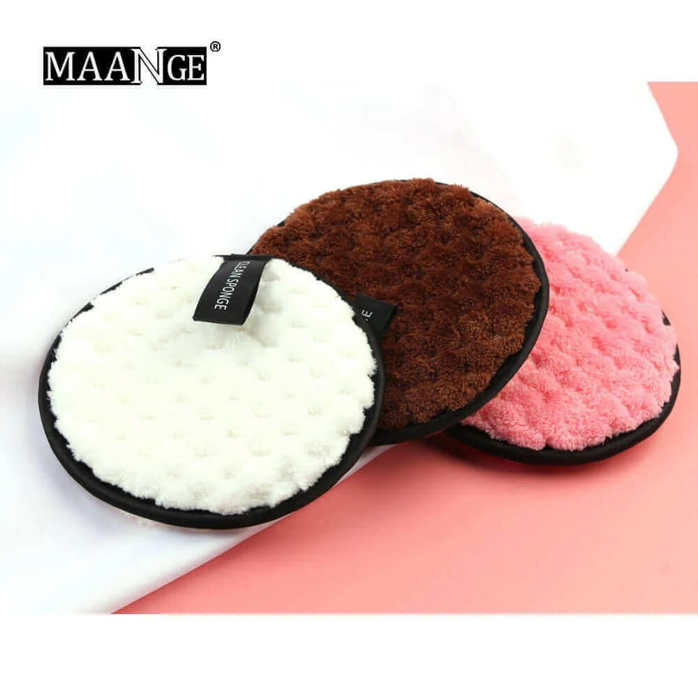 MAANGE Double Sided Makeup Remove Puff Wash Face