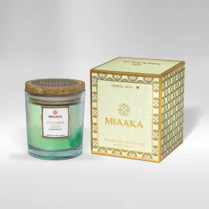 MIAAKA Gleaming Delight Glass Jar Hand Poured Scented Candle Cucumber Glow Fragrance 370gm