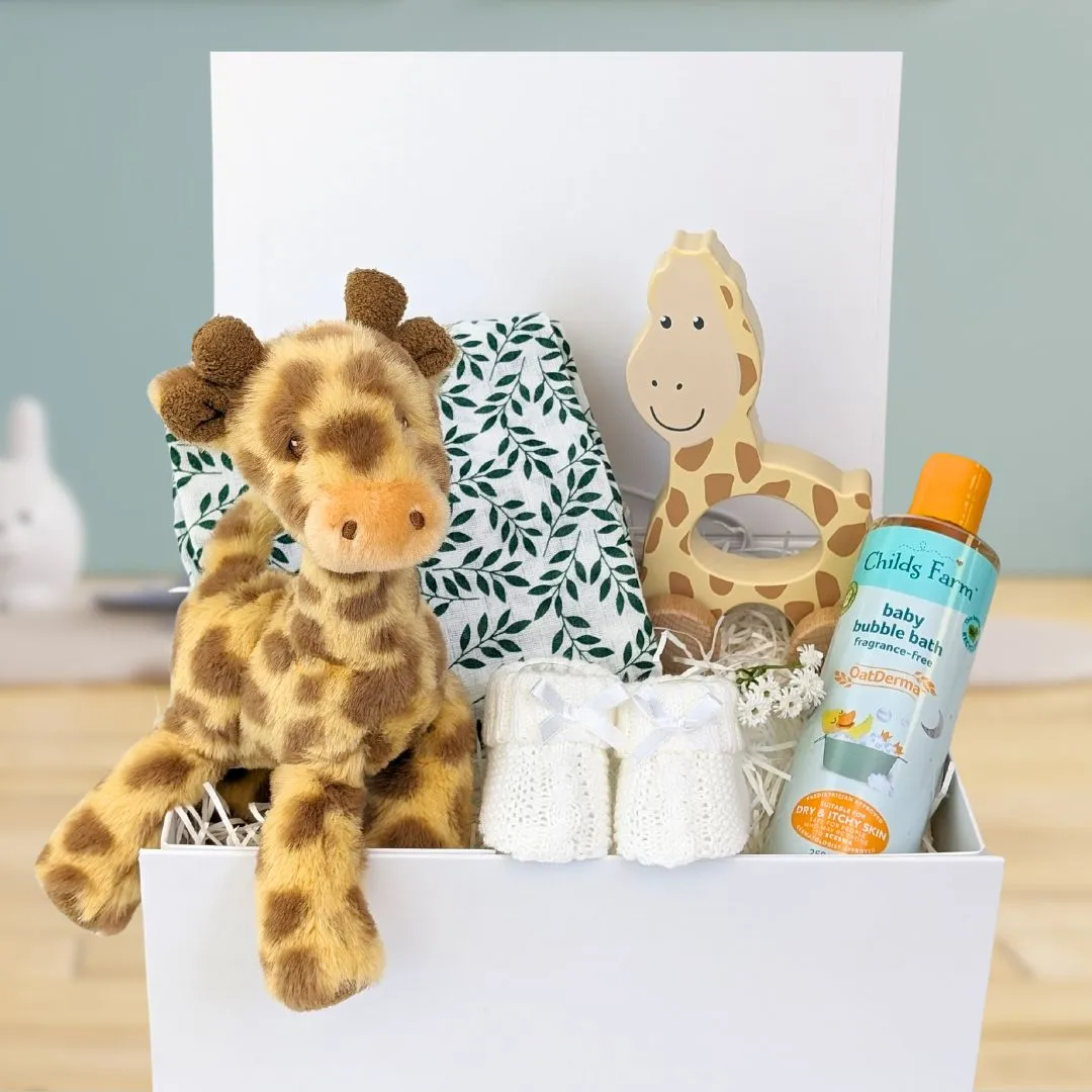 New Baby Gift Hamper - Giraffe and Bubbles