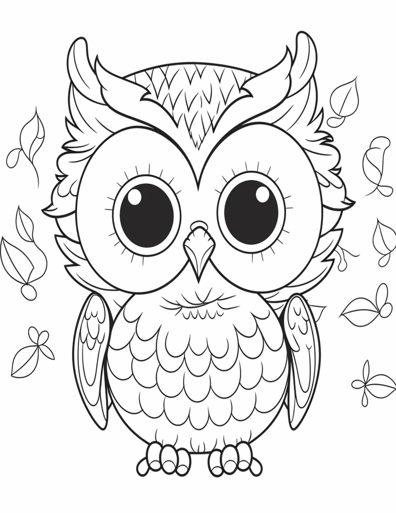 Printable (Digital) Owl Coloring Pages: WhimsyOwls Coloring Collection