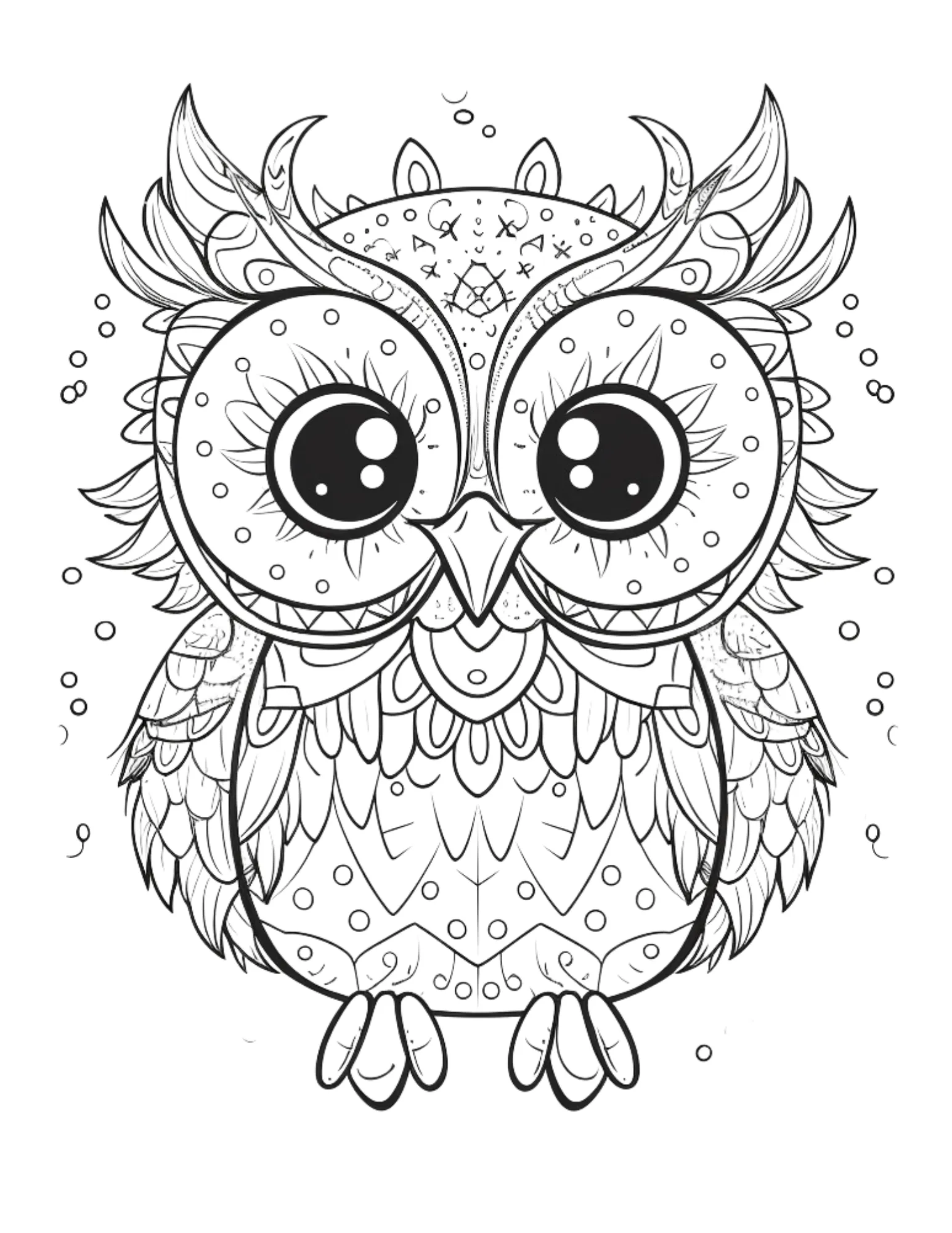 Printable (Digital) Owl Coloring Pages: WhimsyOwls Coloring Collection