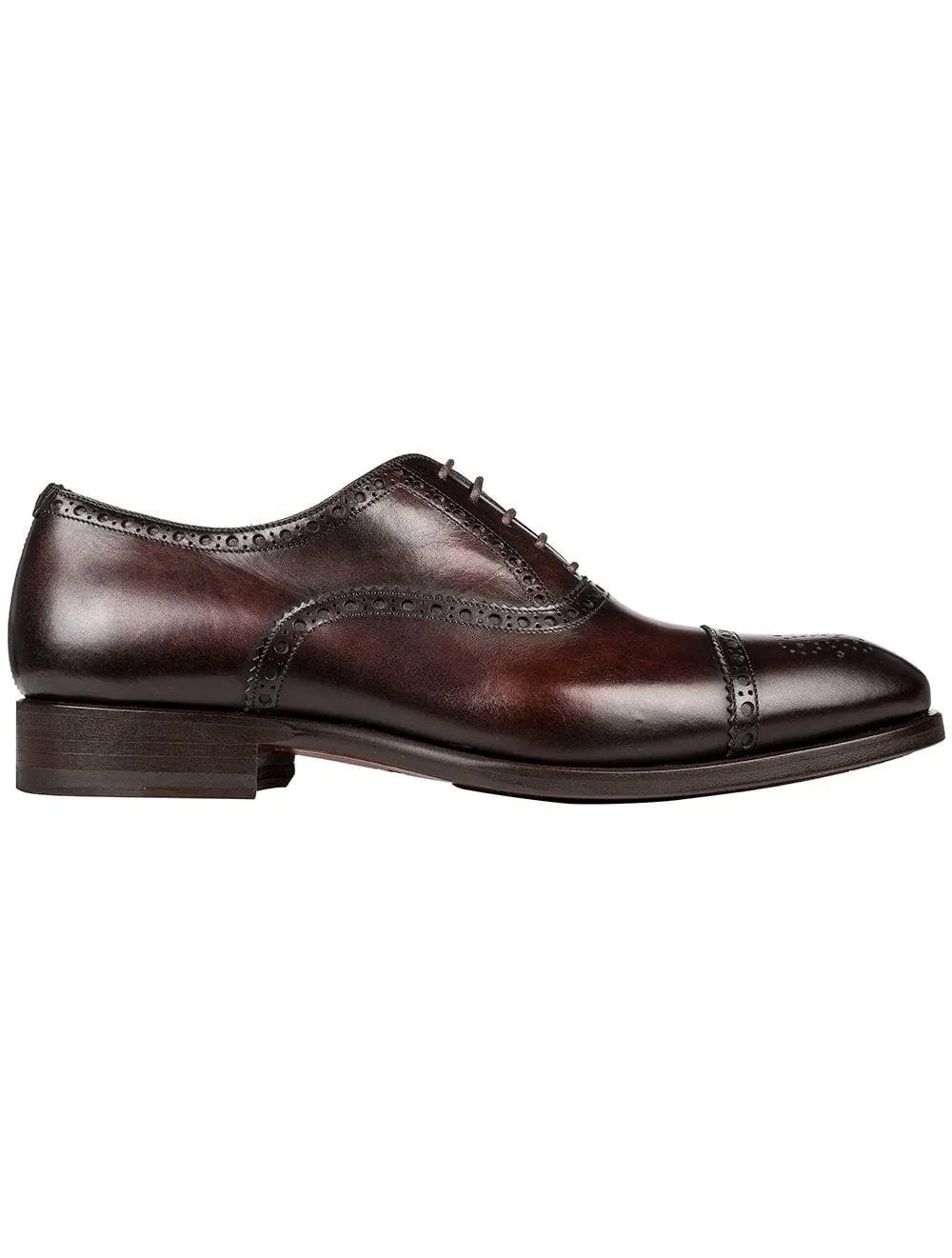 Quarter Brogue Top Cap Shoes Marron