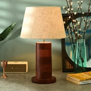 Rounded Twist Night Lamp | Handcrafted Mango Wood Table Lamp