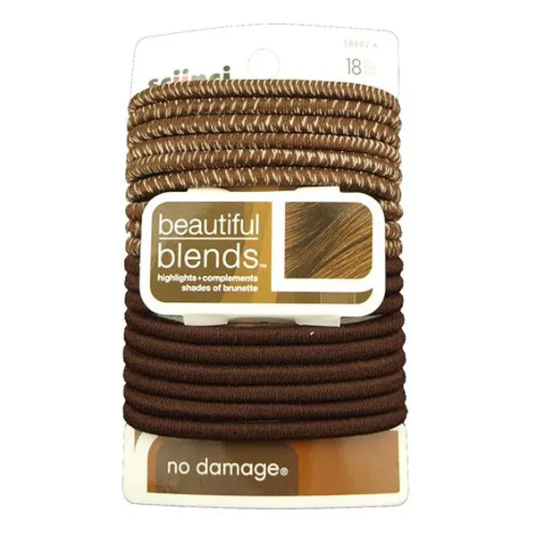 SCUNCI - No Damage Elastic Beautiful Blends for Brunettes - 1 Pack