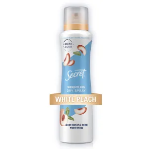 Secret Dry Spray Female Antiperspirant Deodorant, White Peach and Argan Oil, 4.1 oz