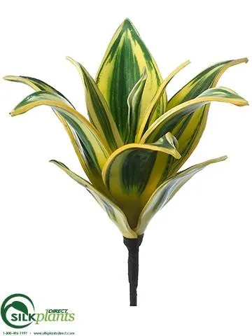 Silk Plants Direct Agave Plant - Green Variegated - Pack of 24