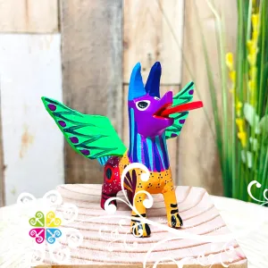 Small Dante Dog Alebrije Handcarve Wood Decoration Figure