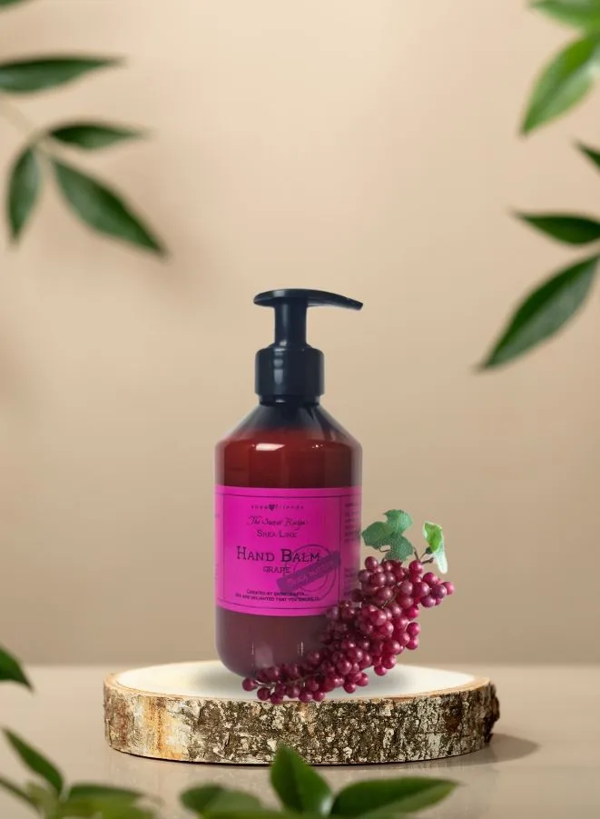 Soap&Friends Nourishing Hand Balm - Grape, Enriched with Shea Butter, 300 ml