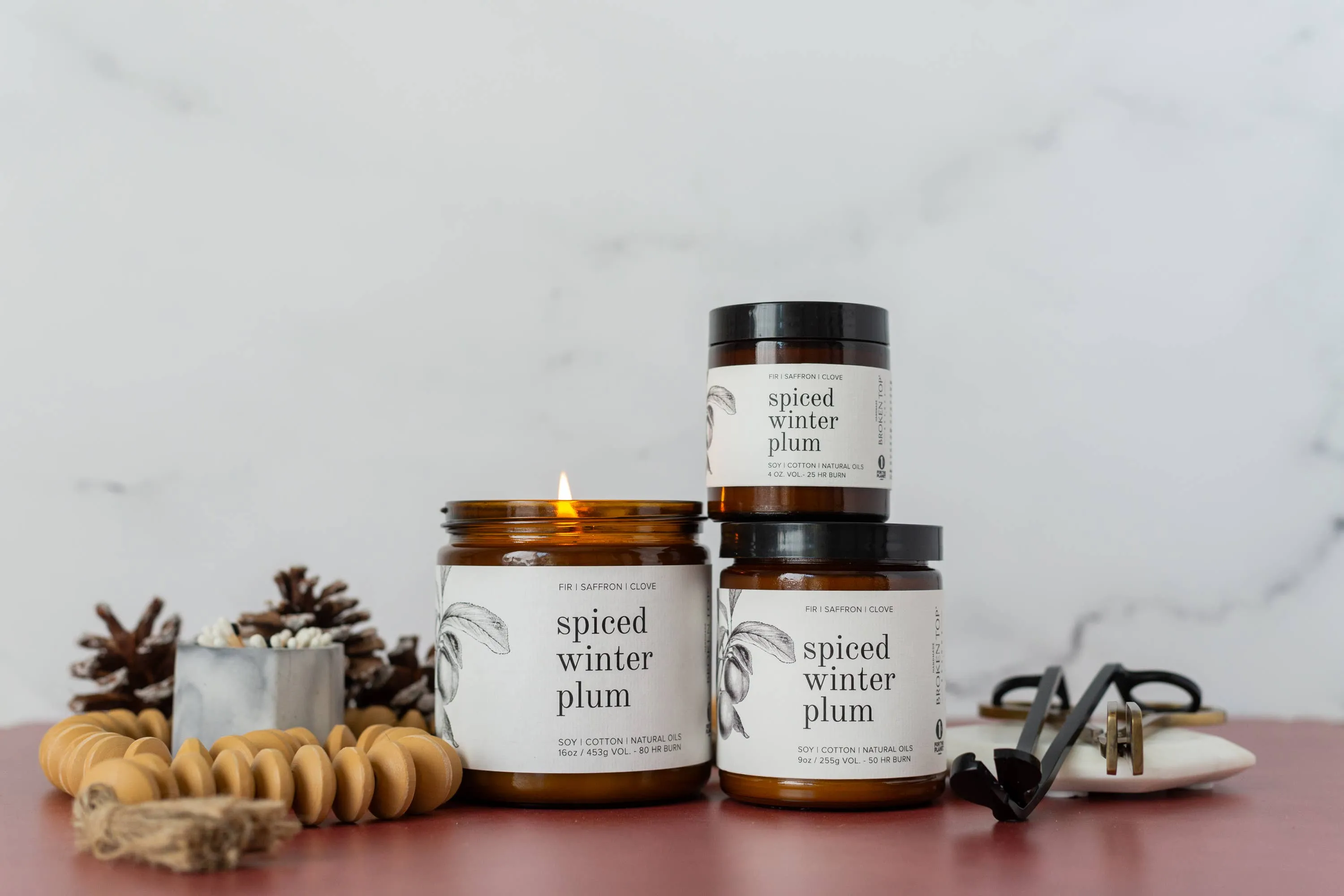 Spiced Winter Plum Soy Candle - 9 oz.