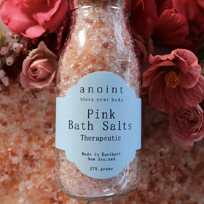 Therapeutic Pink Bath Salts Bottle (275g)