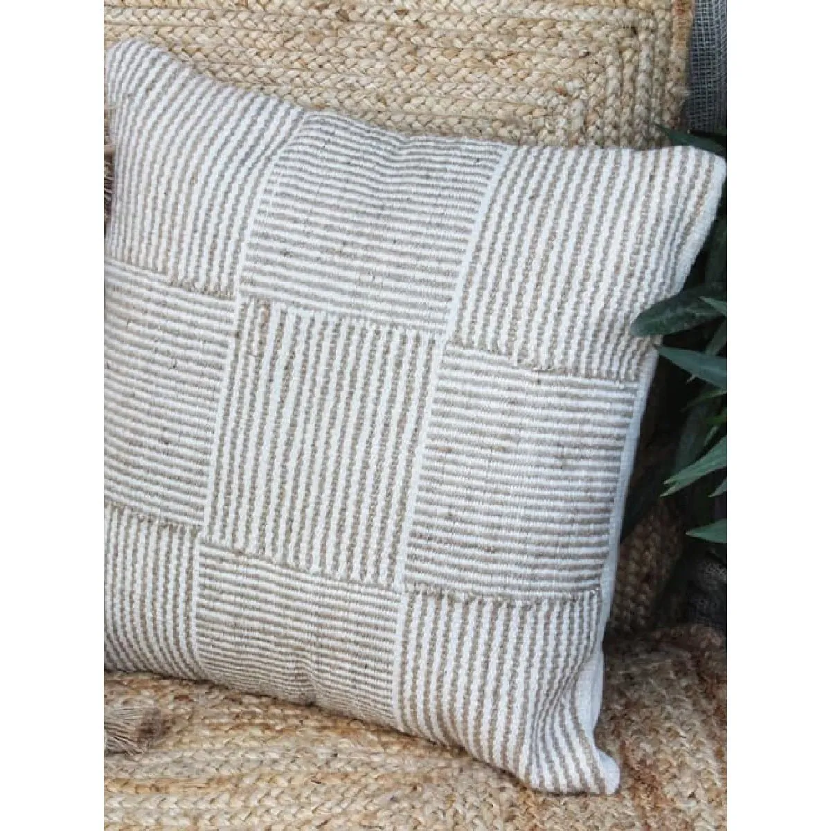 Undisturbed Woven Patch Cushion Cover