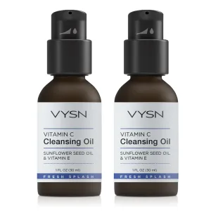 VYSN Vitamin C Cleansing Oil - Sunflower Seed Oil & Vitamin E - 2-Pack